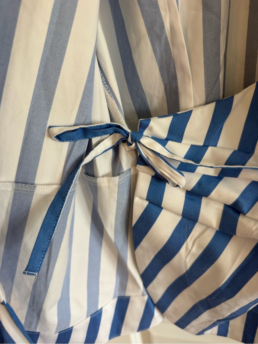 Foxcroft- Salina Plus Springtime Stripe 3/4 Sleeve Shirt - Picture 6 of 15